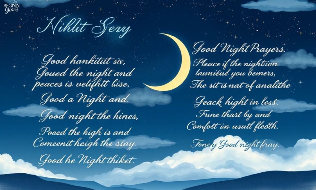 Beautiful Good Night Prayers with Scripture