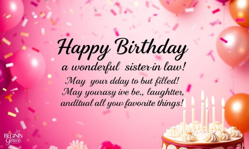 Birthday Messages to a Sister-in-law