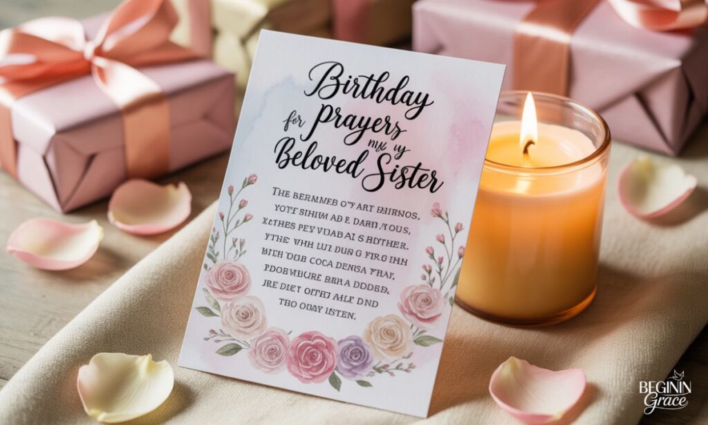 Emotional Birthday Prayers for My Sister