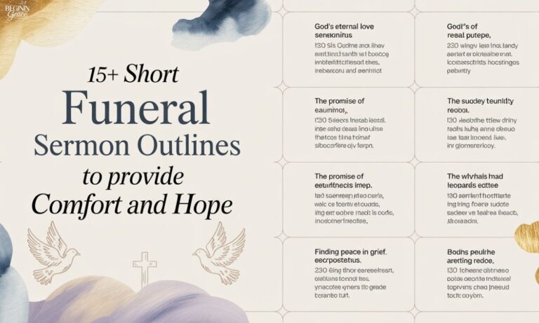 15+ Short Funeral Sermon Outlines to Provide Comfort and Hope