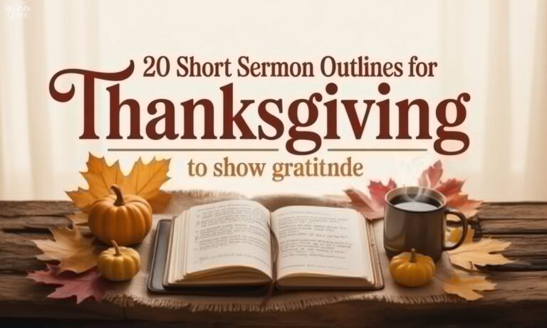 20 Short Sermon Outlines for Thanksgiving to Show Gratitude