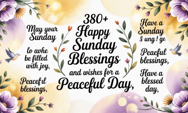 380+ Happy Sunday Blessings and Wishes for a Peaceful Day