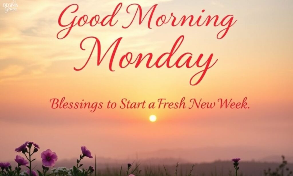 Good Morning Monday, Blessings to Start a Fresh New Week